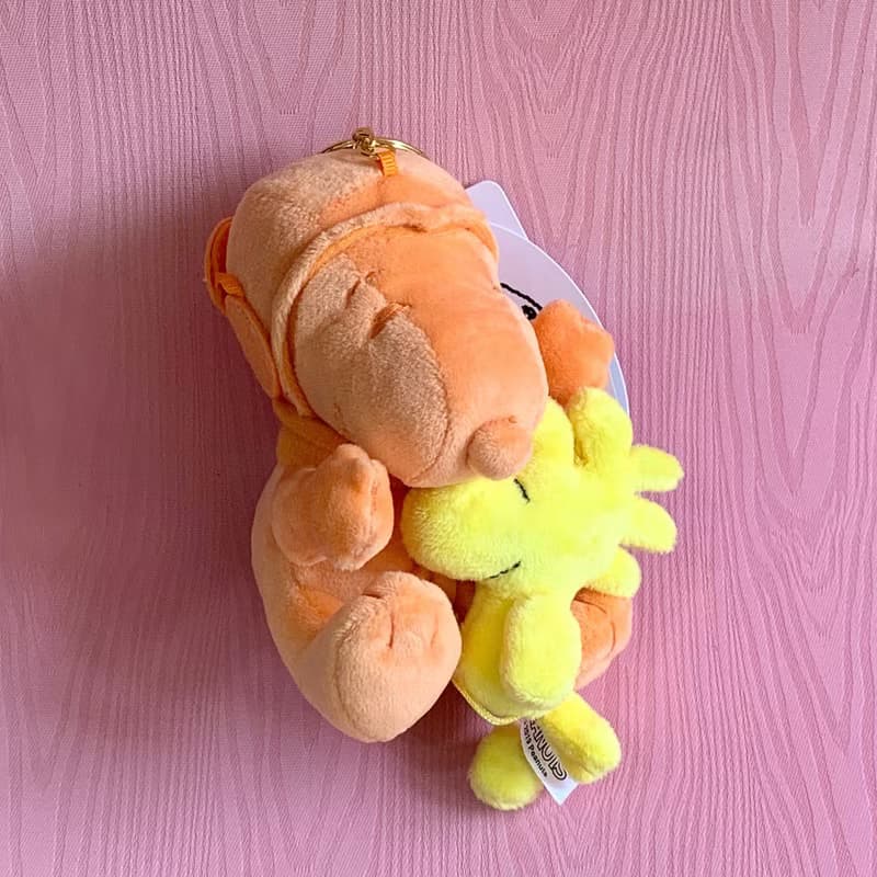 橘色 Snoopy 史努比鑰匙圈吊飾史奴比包包掛飾