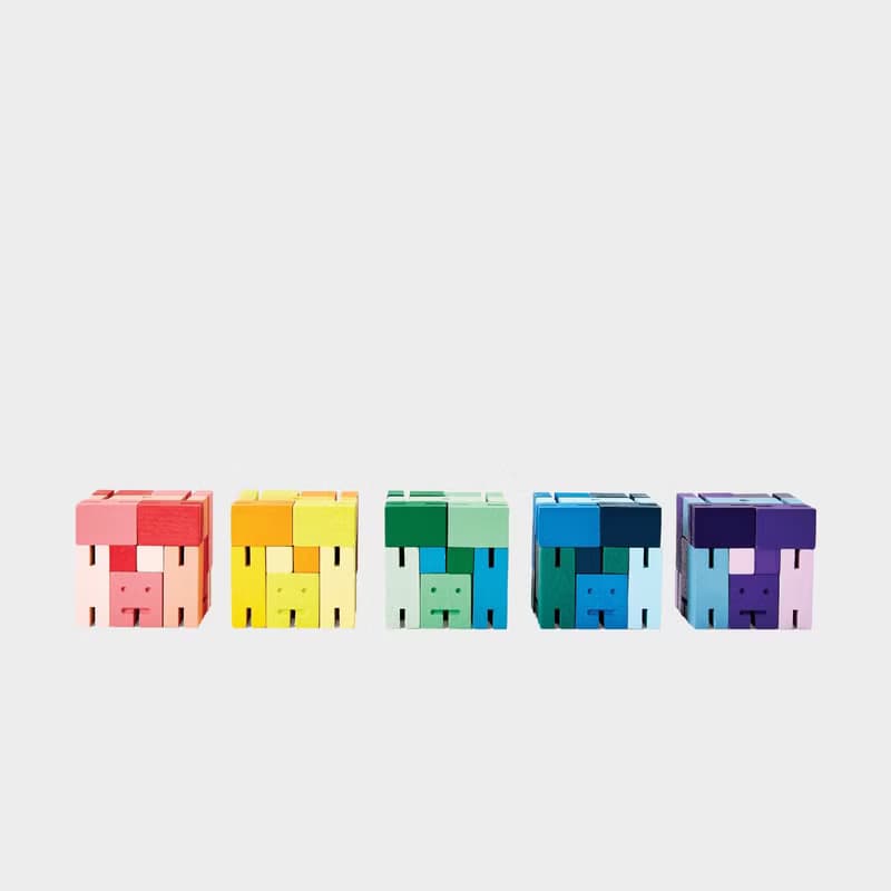 Cubebot 酷比人【漸層迷你】積木變形機器人擺飾兒童玩具公仔