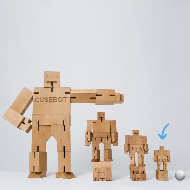 Cubebot 酷比人【漸層迷你】積木變形機器人擺飾兒童玩具公仔