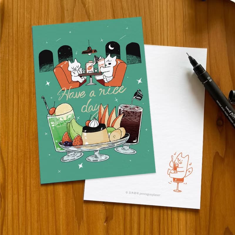 雙面明信片 (生日/感謝/聖誕節/其他)【任選3入】 / 五角星球