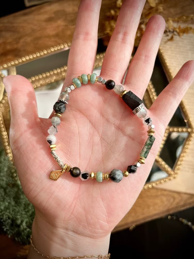 -靈魂伴侶-天然水晶手鏈/黃銅手鍊