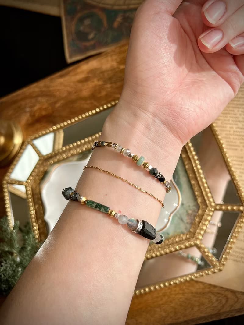 -靈魂伴侶-天然水晶手鏈/黃銅手鍊