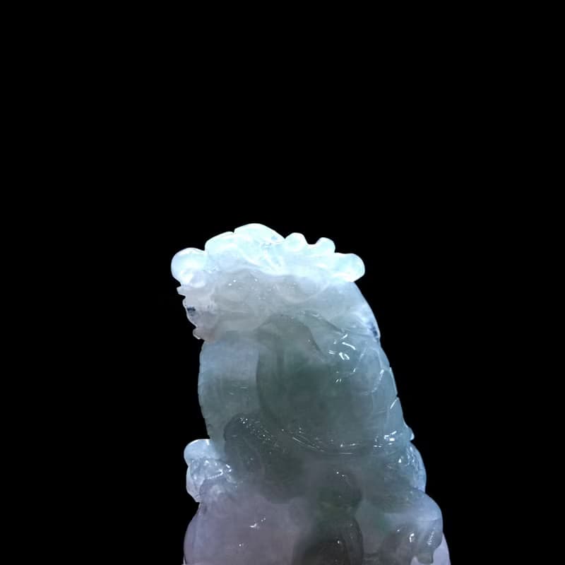 冰種翡翠精雕龍龜 | 天然緬甸玉翡翠A貨 | 送禮