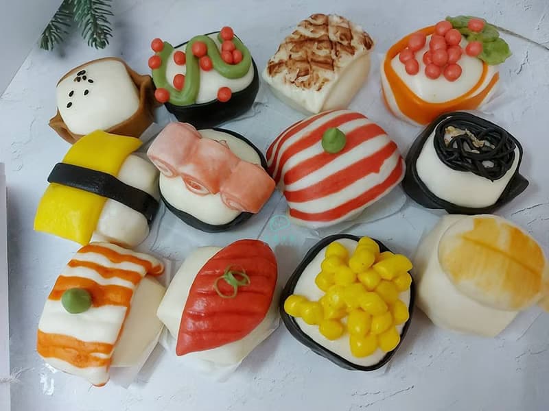 壽司饅頭 收涎饅頭 幼稚園 慶生 生日饅頭 牛奶饅頭 造型饅頭