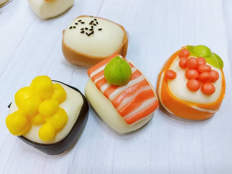 壽司饅頭 收涎饅頭 幼稚園 慶生 生日饅頭 牛奶饅頭 造型饅頭