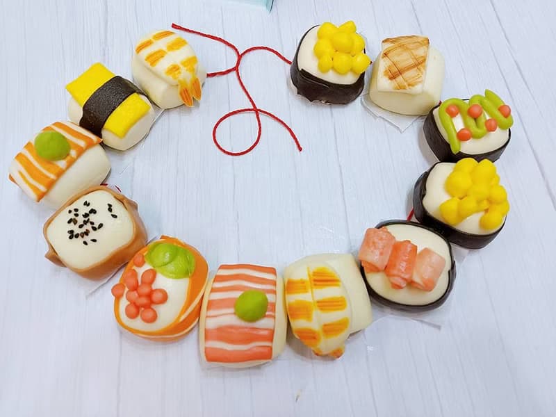 壽司饅頭 收涎饅頭 幼稚園 慶生 生日饅頭 牛奶饅頭 造型饅頭