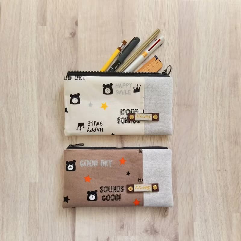 【FAW/萬用長夾(中)】幸運小熊 法國銀蔥 內有隔層!