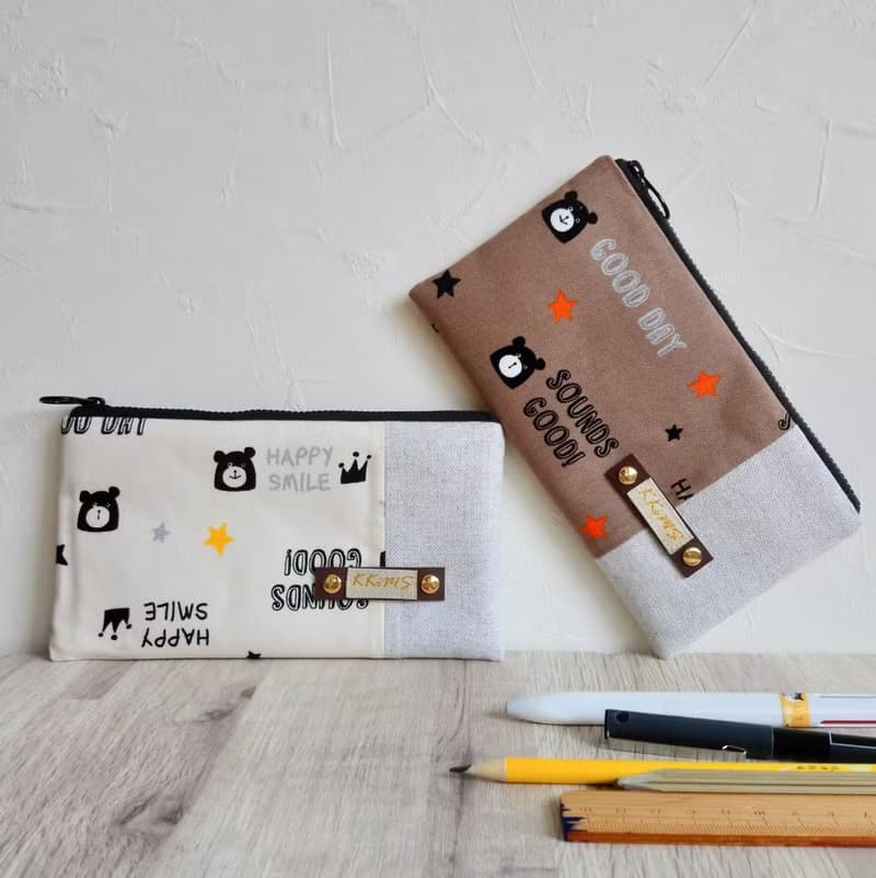 【FAW/萬用長夾(中)】幸運小熊 法國銀蔥 內有隔層!