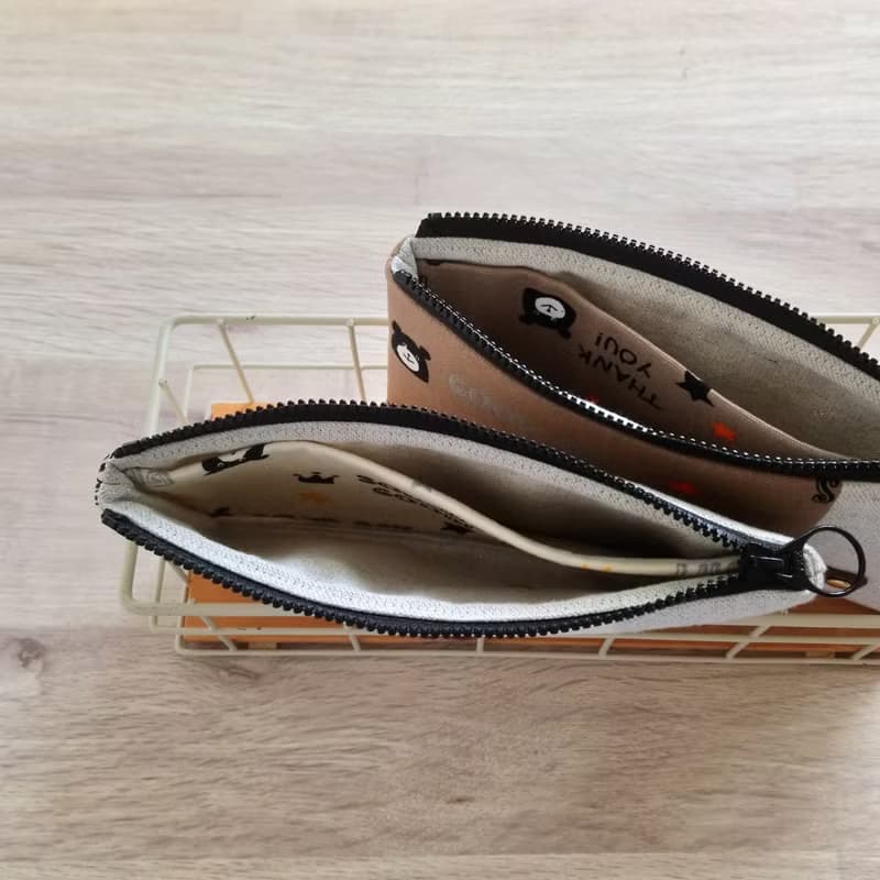 【FAW/萬用長夾(中)】幸運小熊 法國銀蔥 內有隔層!