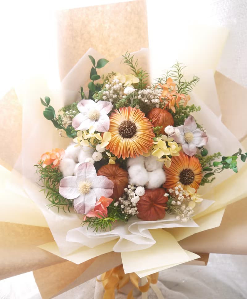 青春陽光(大) .黃色系.乾燥花.索拉花.永生花.情人節.畢業花束