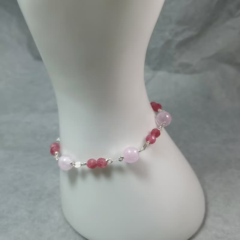 手鍊 貓眼 紫鋰輝石 粉紅 碧璽 925銀飾 手珠 寶石 飾品 首飾