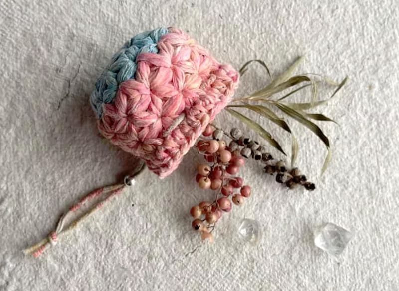 Knitting 生命之花束口御守 - 你中有我 短款