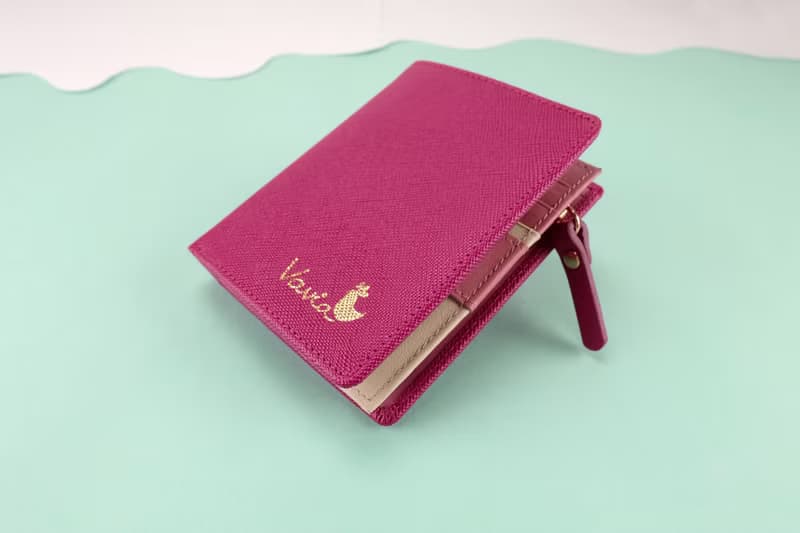 Deep Fuchsia (Pink): Pocket Book Short Wallet / Cow Leather 深粉紅色-錢包-皮革