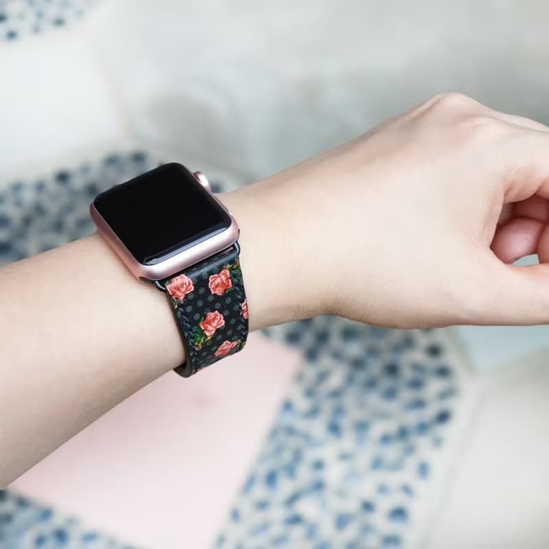 母親禮物玫瑰花Apple手錶錶帶