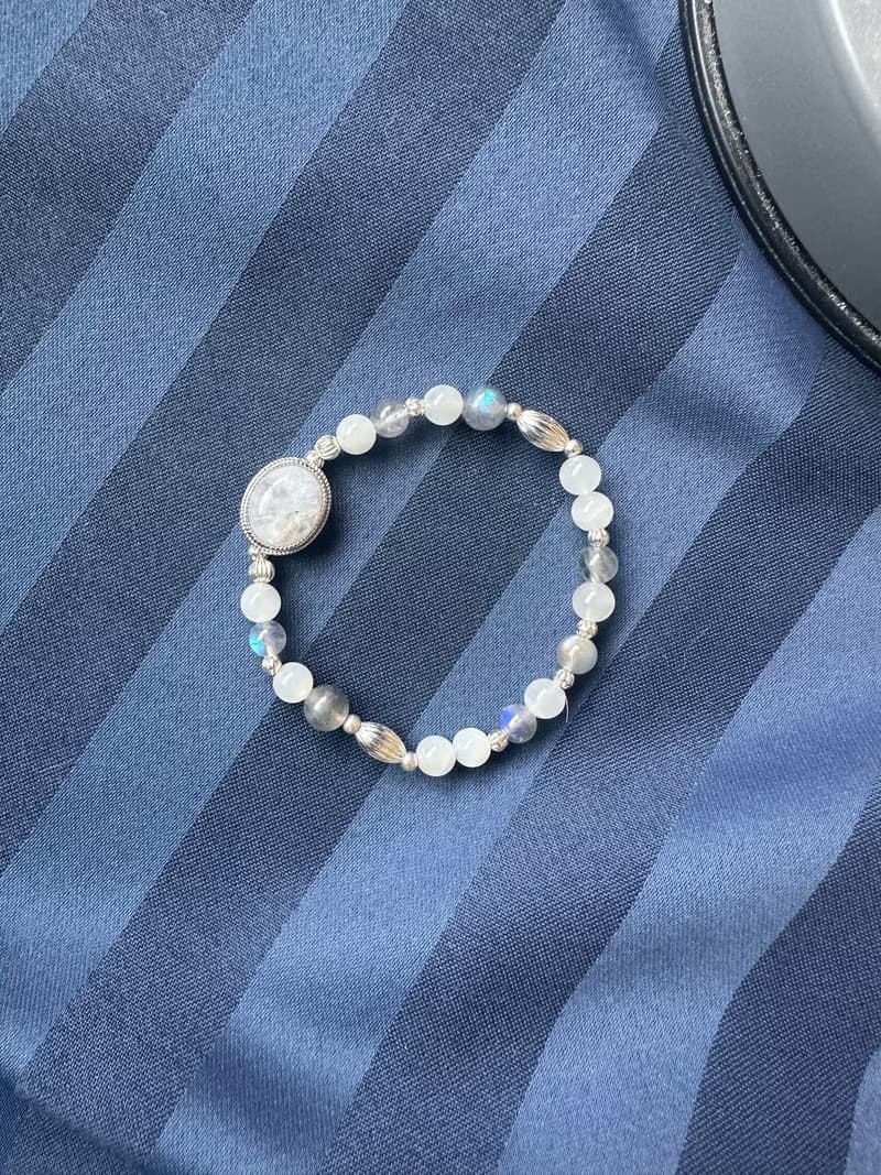 藍月光 灰月光 白月光天然水晶手鍊/戀人之石 舒緩疲勞 放鬆心情