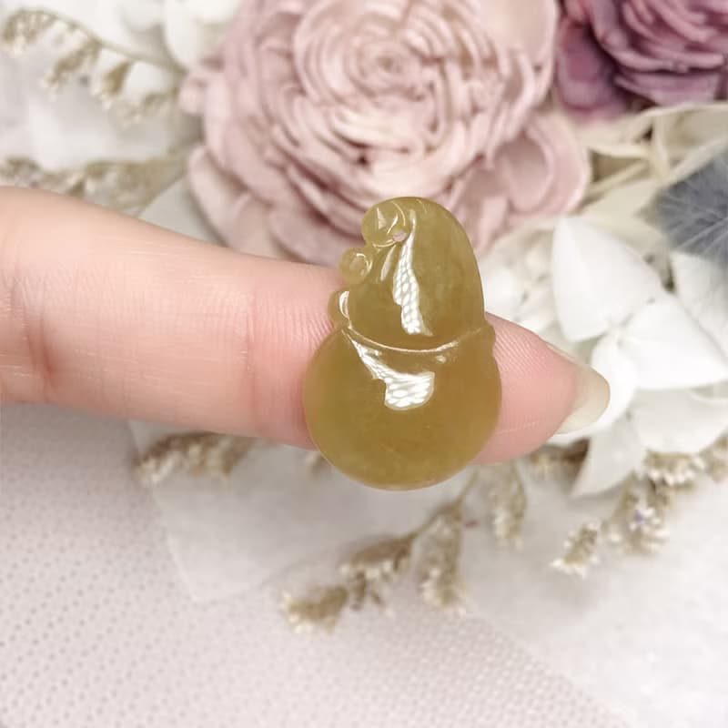 【福祿】黃翡翡翠葫蘆 | 天然緬甸A貨翡翠 | 送禮