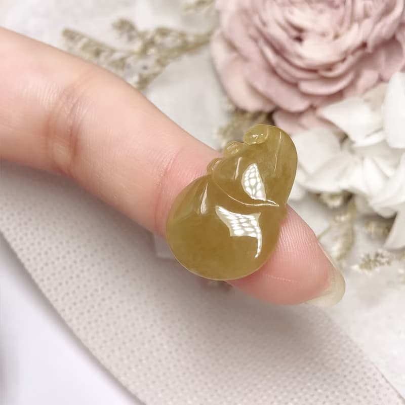 【福祿】黃翡翡翠葫蘆 | 天然緬甸A貨翡翠 | 送禮