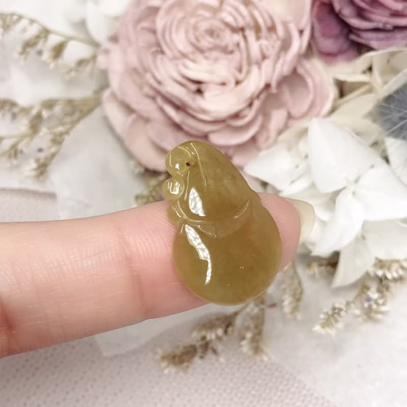 【福祿】黃翡翡翠葫蘆 | 天然緬甸A貨翡翠 | 送禮