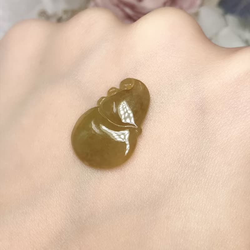 【福祿】黃翡翡翠葫蘆 | 天然緬甸A貨翡翠 | 送禮