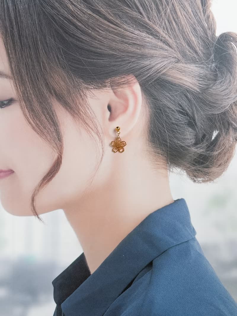 小櫻花-不對稱-小耳環