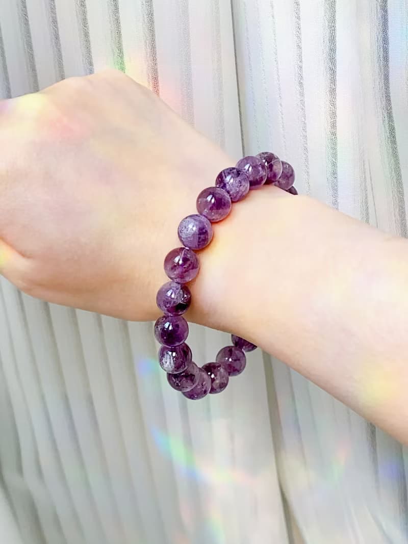羽毛薰衣草紫水晶手串||紫水晶/手鍊/水晶/薰衣草