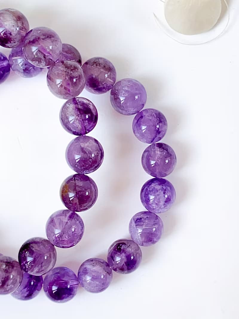 羽毛薰衣草紫水晶手串||紫水晶/手鍊/水晶/薰衣草