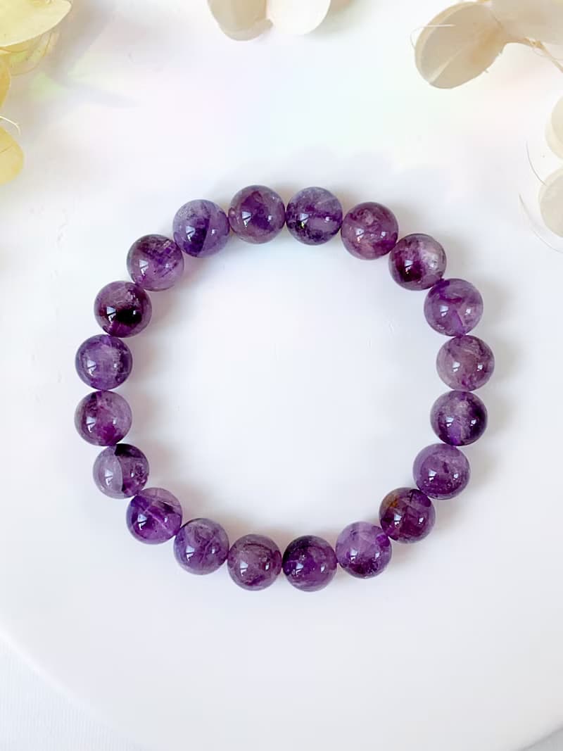 羽毛薰衣草紫水晶手串||紫水晶/手鍊/水晶/薰衣草