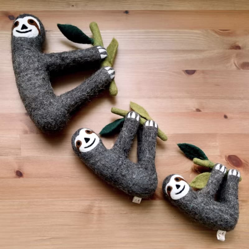 羊毛氈玩偶 / 窗簾扣・樹懶