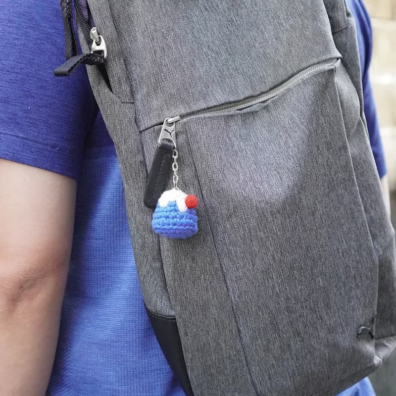 【毛線編織成品】富士山迷你小吊飾