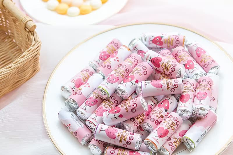 情人節禮物贈品 情人節快樂 迷你曼陀珠(公版貼紙100條入)