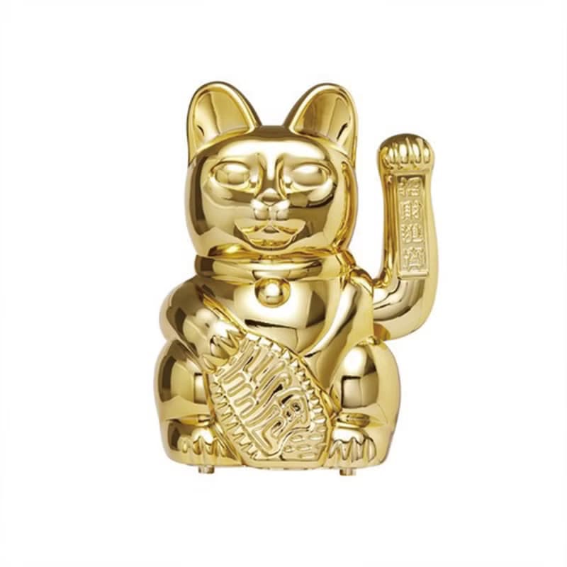 Mini Lucky Cats 迷你幸運繽紛自動招手招財貓-幸運閃金色 10cm