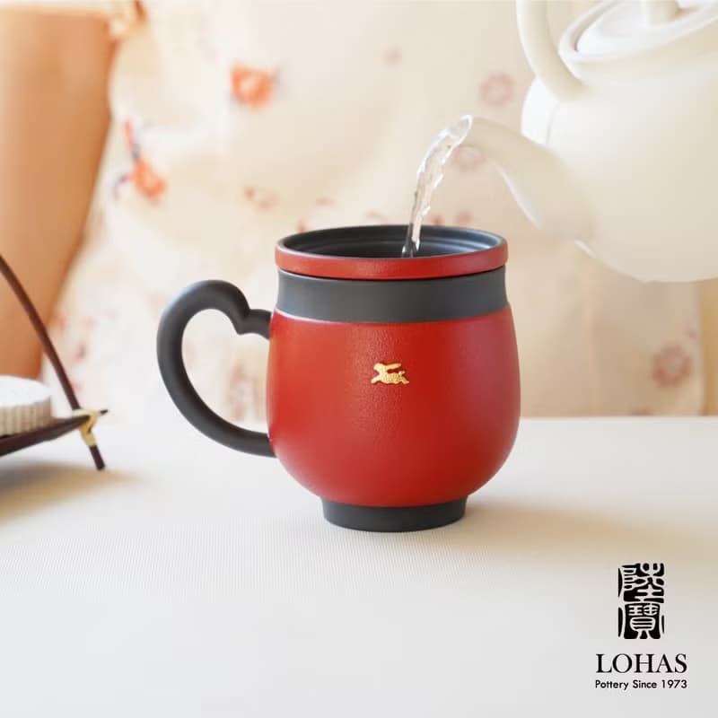 陸寶LOHAS 福照萬家 蓋杯 375ML 燈籠 玉兔 茶杯 泡茶杯