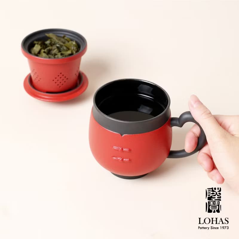 陸寶LOHAS 福照萬家 蓋杯 375ML 燈籠 玉兔 茶杯 泡茶杯