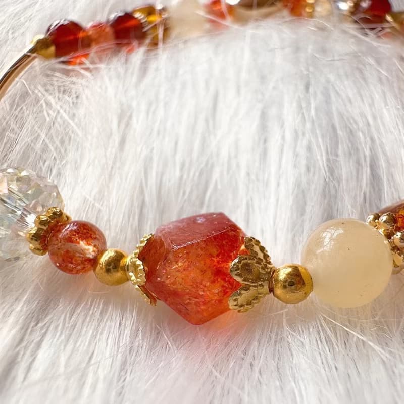 小太陽的平衡魔法 生命靈數2號幸運手鍊 阿魯沙 橙石榴 摩根石