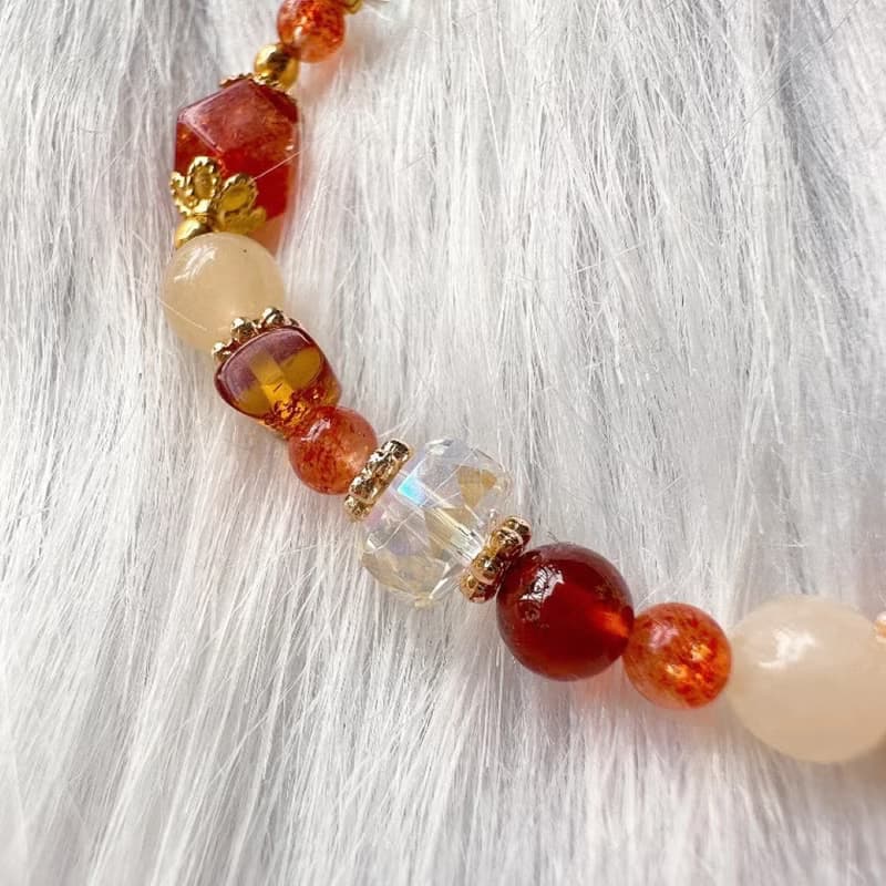 小太陽的平衡魔法 生命靈數2號幸運手鍊 阿魯沙 橙石榴 摩根石