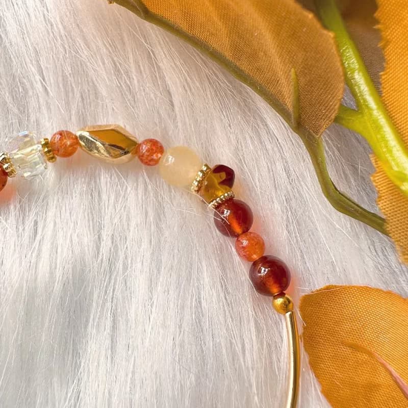 小太陽的平衡魔法 生命靈數2號幸運手鍊 阿魯沙 橙石榴 摩根石