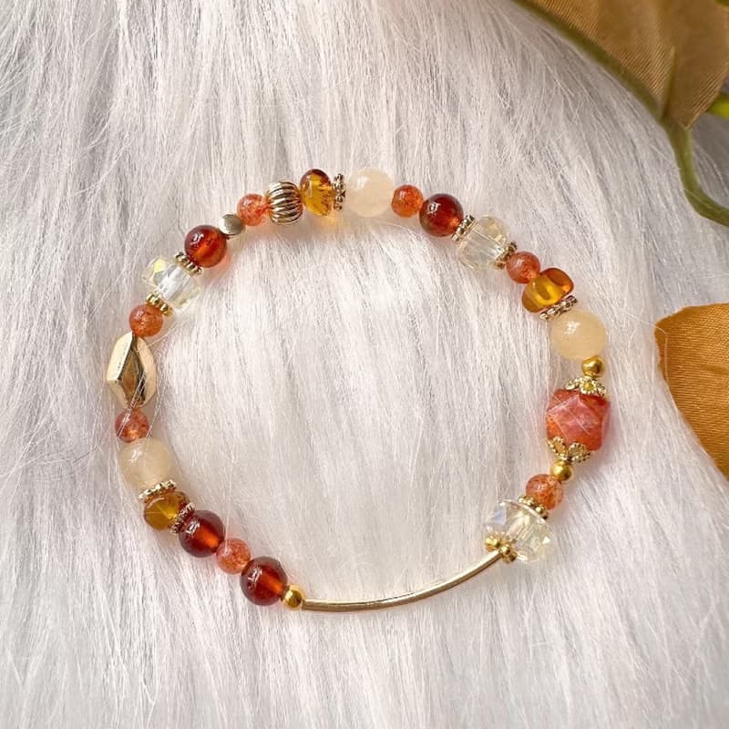 小太陽的平衡魔法 生命靈數2號幸運手鍊 阿魯沙 橙石榴 摩根石