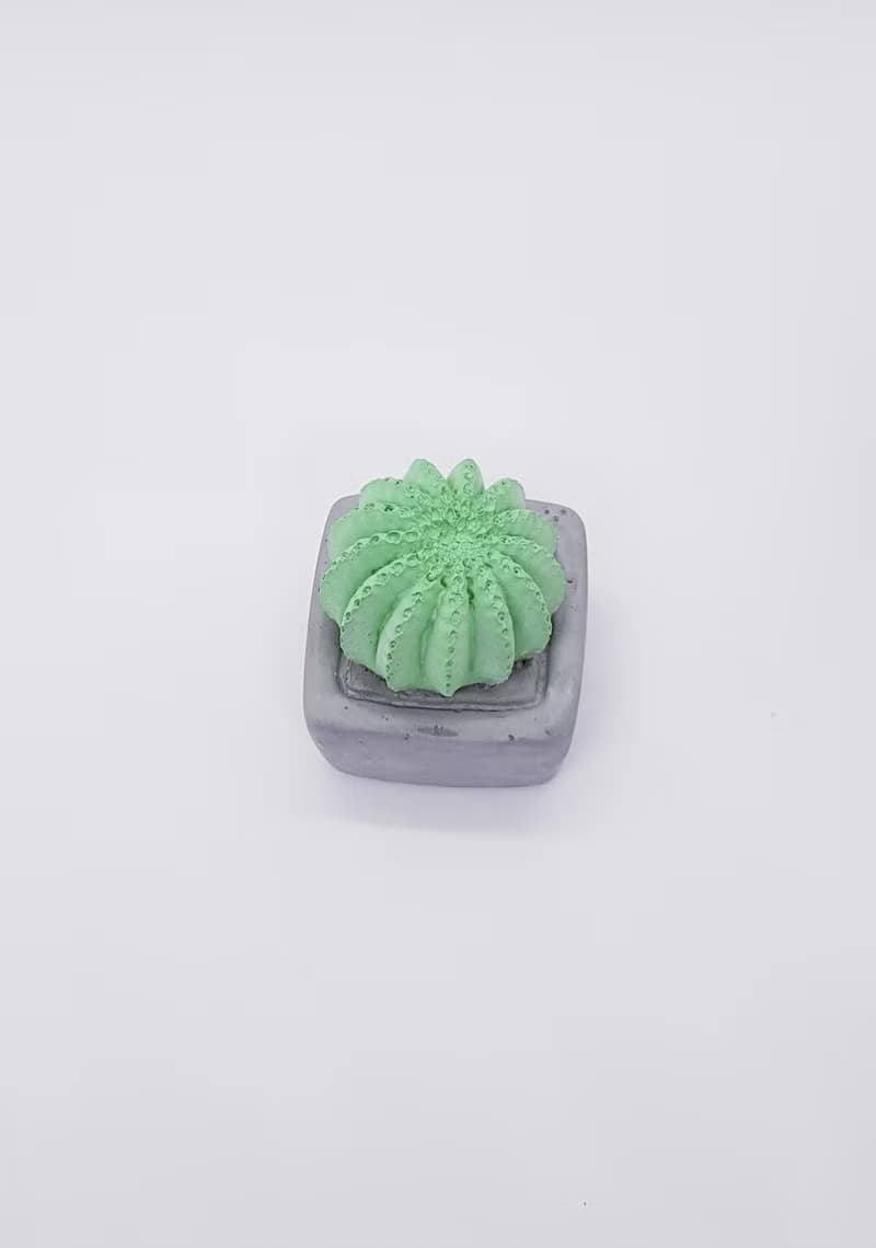 【禮品包裝】手作療癒系-球狀仙人掌盆摘擴香石附香精-生日-情-