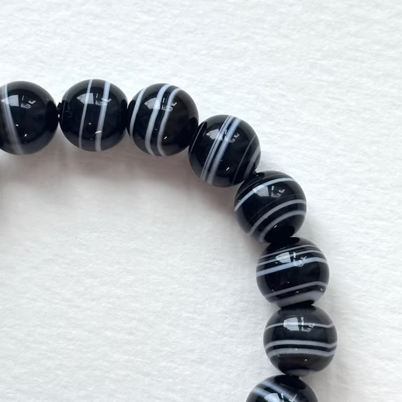 【獅子處女座|8月】黑瑪瑙大象鍍銀 男士手鍊 防小人 升職加薪財