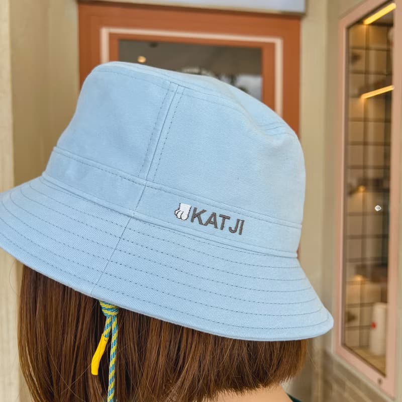 Eco-Friendly 肥貓咪刺繡環保漁夫帽 Fat Cat