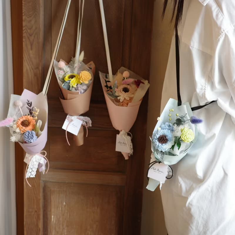 【遇見恆久】背著青春去遠方乾燥花向日葵花束 共4款