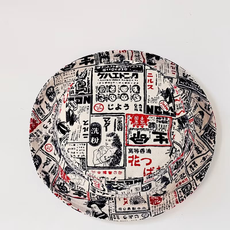 【HiGh MaLi】經典漁夫帽/日系復古廣告/白#古着#禮物