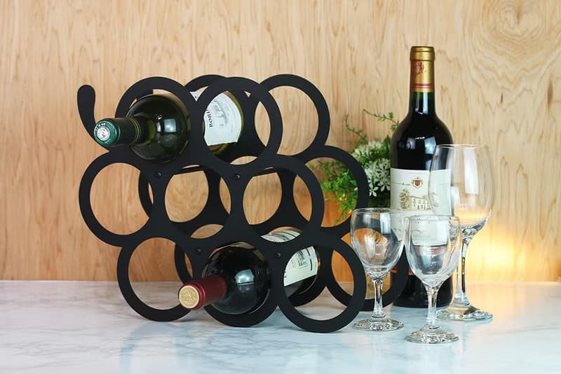 【OPUS東齊金工】豐收(葡萄)酒架-黑色/紅酒櫃擺件/裝飾品/紅酒架