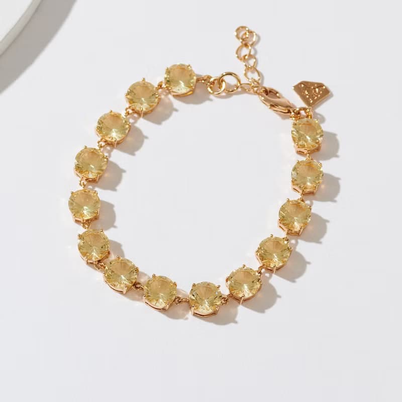 晶瑩圓鑽手鍊(共三色)