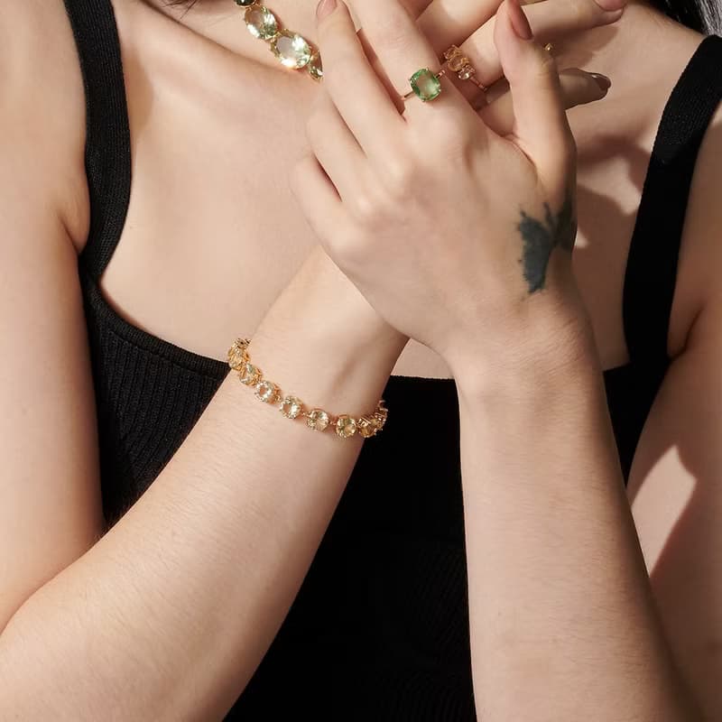 晶瑩圓鑽手鍊(共三色)