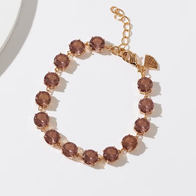 晶瑩圓鑽手鍊(共三色)