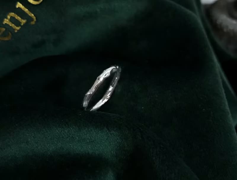 多戴戒敲打款 純銀手工戒指