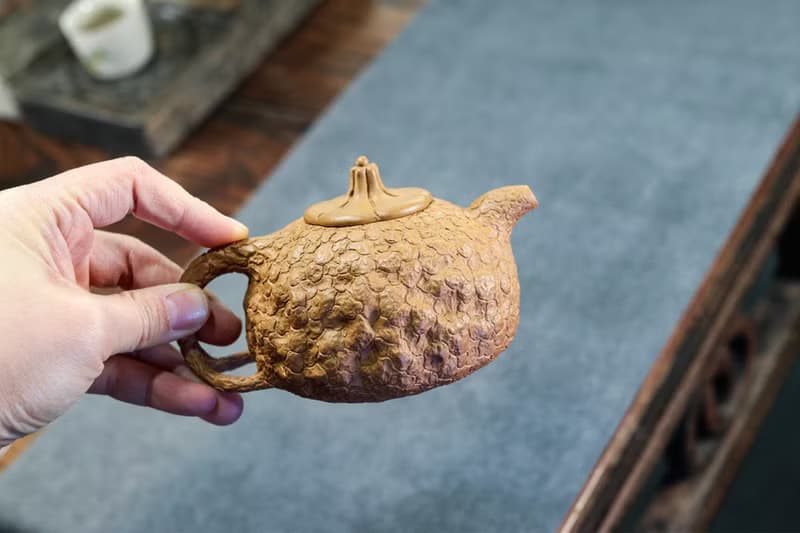 送禮紫砂壺茶壺瓜钮供春 全手工  段泥 260ml 9孔 井老师作品  此