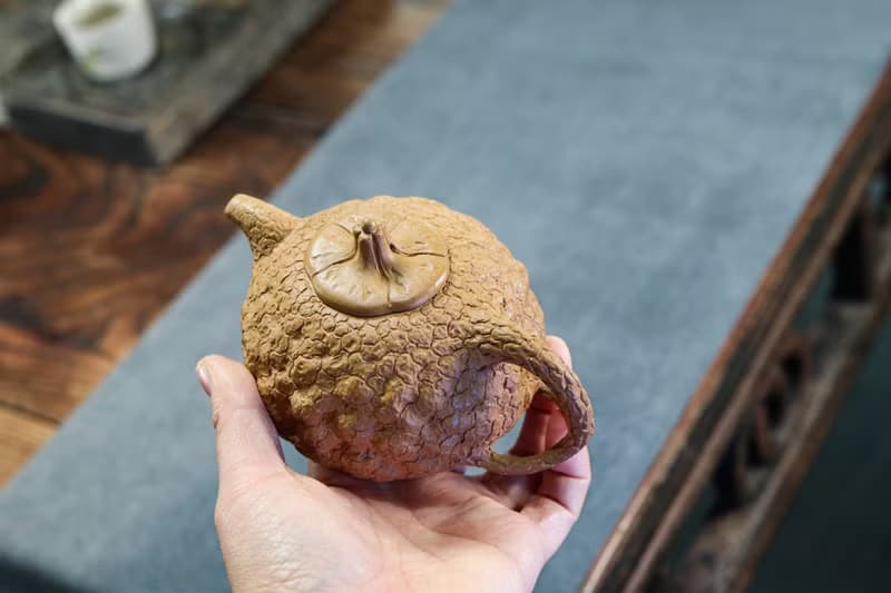 送禮紫砂壺茶壺瓜钮供春 全手工  段泥 260ml 9孔 井老师作品  此