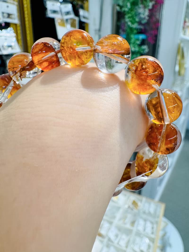 畢業級高冰體膠花水晶12mm43g開運招財辟邪擋煞淨化趨吉開運人緣